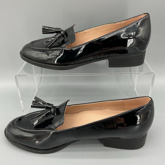 NEW Bandolino Women’s Linzer Patent Tassel Loafer Black Size 6M - Picture 2 of 10